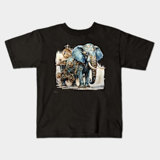 Steampunk Elephant Animals Kids T-Shirt